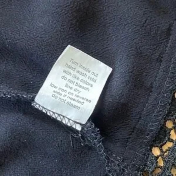 NY Collection Open Front Lace Trim Black 3/4 Sleeve Kimono Cardigan Size S - Picture 5 of 10